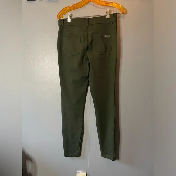 Eddie Bauer Pants Women Size Medium Skinny Stretch Army Green - Picture 7 of 9